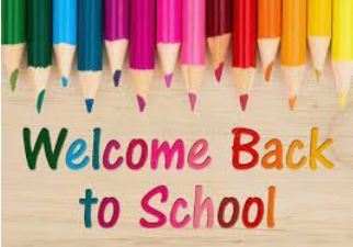 Welcome Back to School Message with Colored Pencils