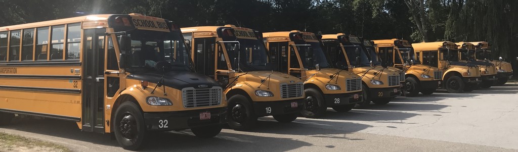 RNESU Buses Parked and Ready for the First Day of School